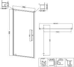Niagara Душевой уголок Nova 90x80 NG-85-9AB-A80B-34 – фотография-12